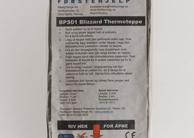 Førstehjelp Blizzard thermoteppe grønn, art.nr: 705498