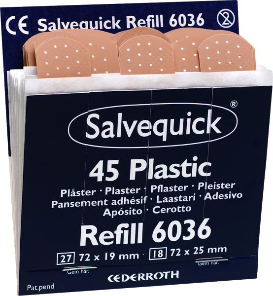 Salvequick Plaster refill 45stk REF 6036 Art.nr: 763589